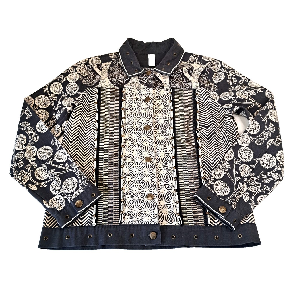 Thomas & Olivia ‎ Jacket Women's S Boho Office Art to Wear Geometric